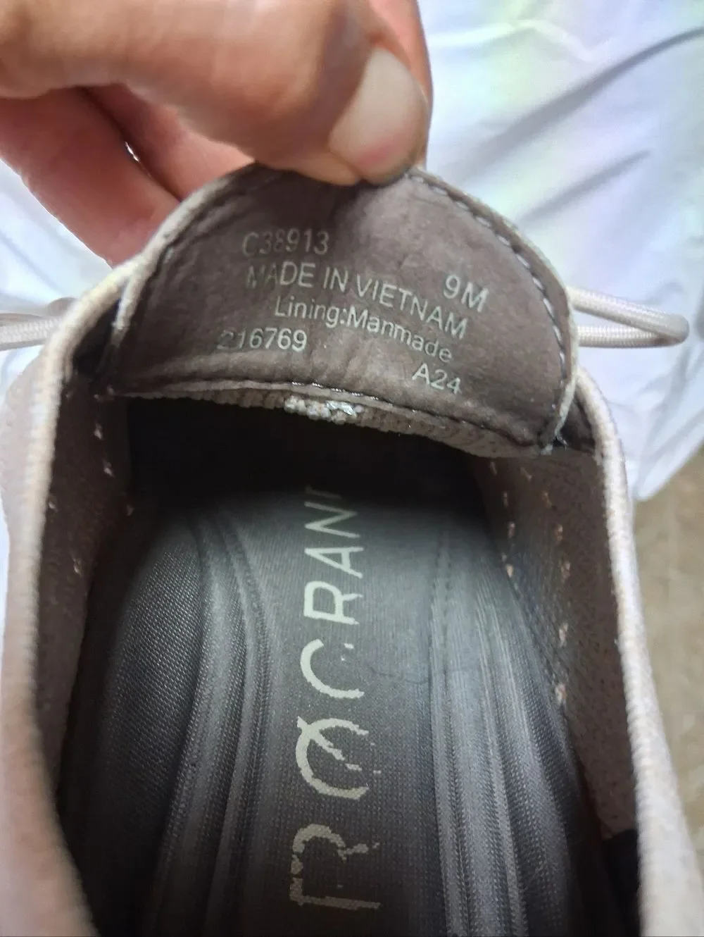 Cole Haan Men's Knit Lace-Up Casual Shoes - Beige Sz 9M Preowned